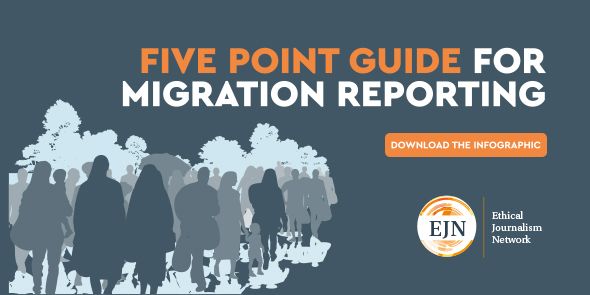 EJN 5 point guide on Migration Reporting download infographic
