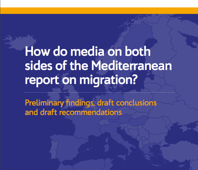 How do media on both side of the mediterranean report on migration?