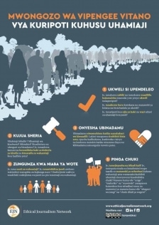 Swahili Infographic on migration reporting by EJN