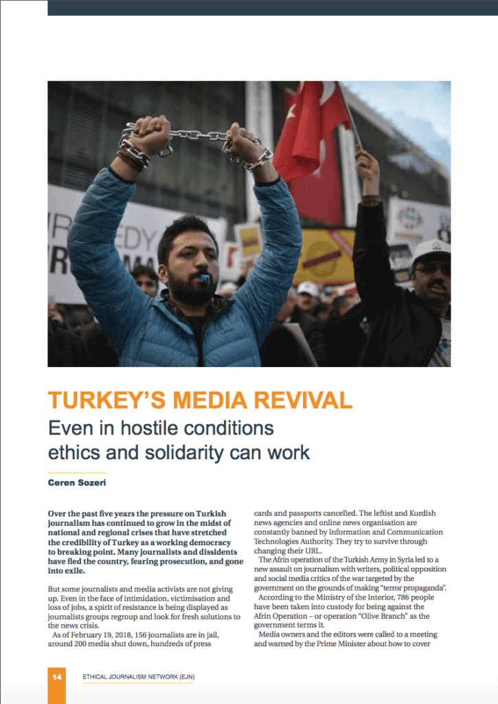 TURKEY’S MEDIA REVIVAL: Even in hostile conditions ethics and solidarity can work